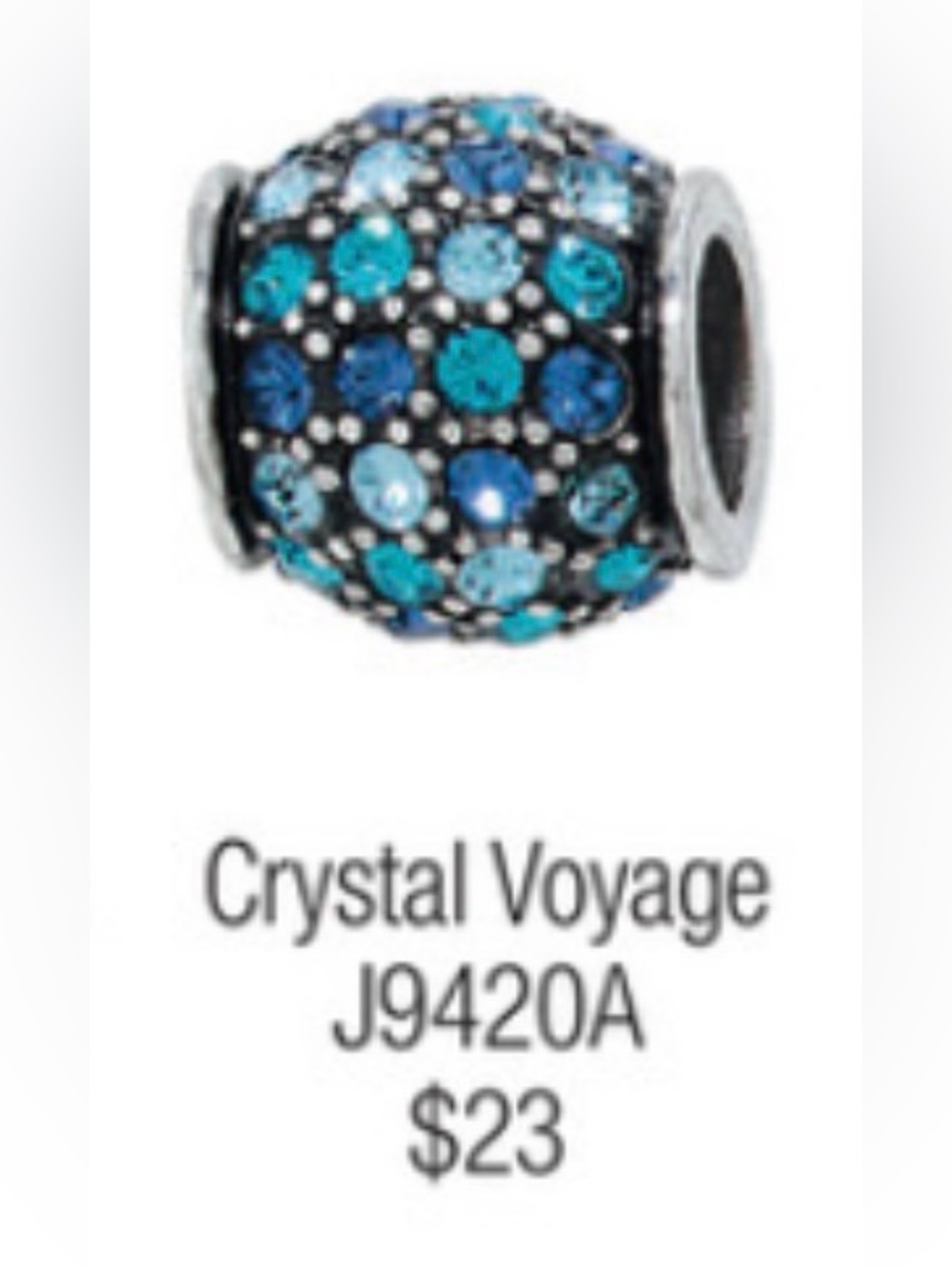 Brighton Blue SWAROVSKI Crystal Voyage Charm/Spacer/Bead!